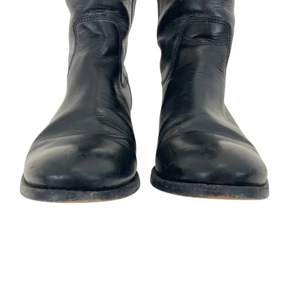 Frye Melissa Button Riding Boots 7 1/2 Black - Picture 6 of 16